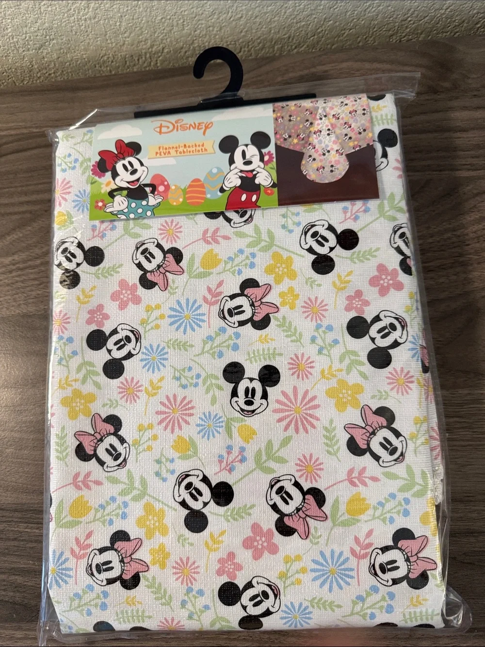 Disney Pastel Mickey & Minnie Floral Print Tablecloth, 60x84